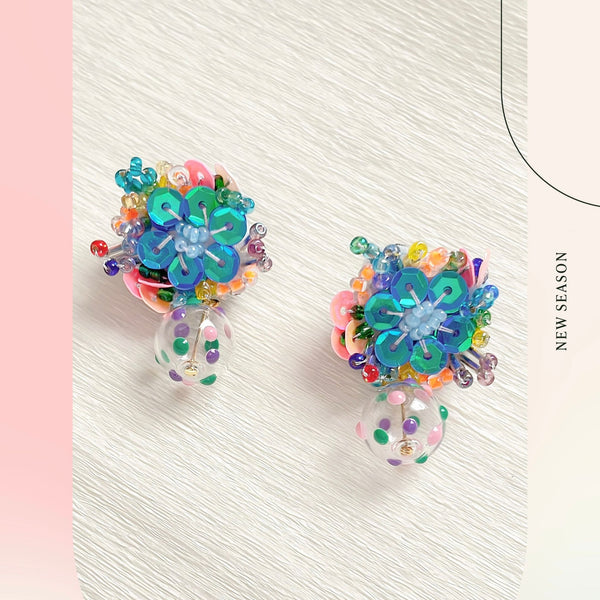 Blossom Bead Statement Earrings